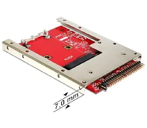 DeLock Adapter IDE 44 Pin auf mSATA mit 2,5" Rahmen (7mm)