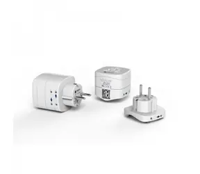TECH-Reiseadapter für Ausländer in der ČR mit integriertem 2xUSB-Ladegerät