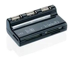 Connect IT USB COMBO Hub schwarz / Speicherkartenleser / 3x USB / MicroSD / SD