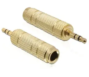 DeLock Adapter Stereo-Klinke 3,5 mm Stecker auf Stereo-Klinke 6,35 mm Buchse