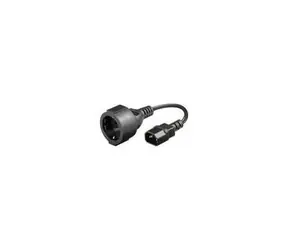 Gembird Netzteil C14 (M) -> Schuko (F) / 15 cm