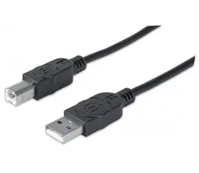 Manhattan Hi-Speed USB 2.0 Kabel AB M/M / 3M / schwarz