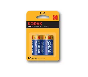 Kodak MAX Alkalibatterie C / 2 Stück / Blister
