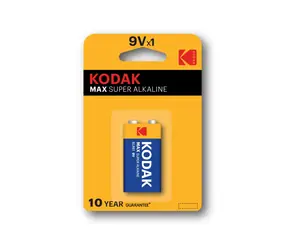 Kodak MAX Alkalibatterie 9V / 1 Stück / Blister