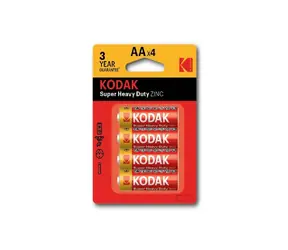 Kodak HEAVY DUTY AA Zinkchloridbatterien / 4 Stück / Blister