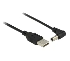 DeLock Stromkabel USB > DC 5,5 x 2,1 mm Stecker 90° / 1,5 m