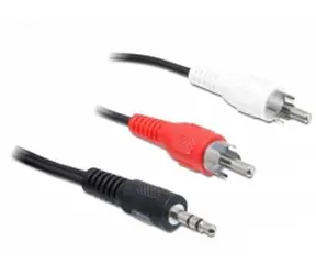 DeLock Kabel Audio DC Klinke 3,5 mm Stecker > 2 x Cinch Stecker / 5 m