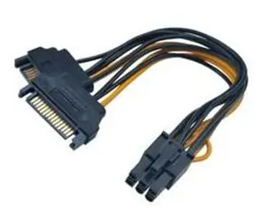 Akasa AK-CBPW13-15 / Netzteil / 2x SATA auf 6pin PCIe / 15cm