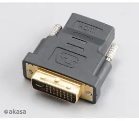 Akasa AK-CBHD03-BK / Reduzierstück / DVI-Stecker auf HDMI-Buchse / vergoldete Kontakte
