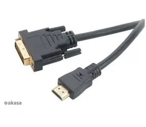 Akasa AK-CBHD06-20BK / Reduzierer / DVI-D auf HDMI / vergoldete Kontakte / 2m