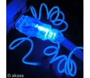 Akasa AK-USB-15-BL-NSBL / leuchtendes USB-Kabel / 150 cm
