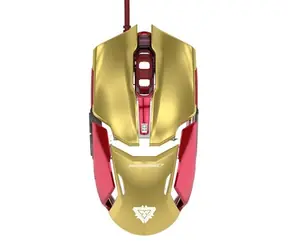 E-BLUE Maus IRON MAN 3 Armor / optisch / kabelgebunden / 6 Tasten + Rad / 4000 dpi / Gold / Nachverkauf