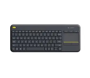Logitech Wireless K400 PLUS CZ schwarz / Kabellose Tastatur / Touchpad / USB / CZ -Layout