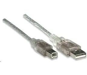 Manhattan Cable USB 2.0 AB / Anschluss / 5m / Silber