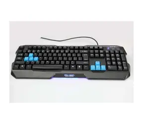 E-BLUE Polygon / Gaming-Tastatur / kabelgebunden (USB) / US + CZ/ SK-Aufkleber / spritzwassergeschützt / schwarz 