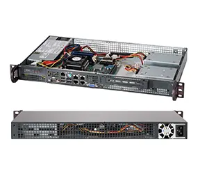 SuperMicro mini1U-Gehäuse (CSE-505-203B) / 1x 3,5- FIXED -Festplatte / 200 W (Gold)
