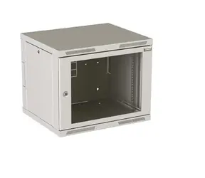 Solarix SENSA-9U-65-11-G Wandschrank 9U 500mm / Glastür / RAL 7035