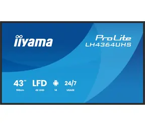 43" IIYAMA ProLite LH4364UHS-B1AG / 3840x2160 / VA / 16:9 / 6,5 ms / 4000:1 / 500 cd/m / HDMI / USB-C / VESA / Kundendienst