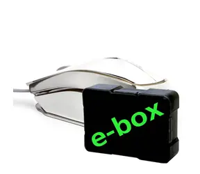 E-BLUE MOOD e-box silber / optische Maus / 3 Tasten / 1 Rad / kabelgebunden (USB) / 2400DPI / 7 Farben der Hintergrundbeleuchtung / 