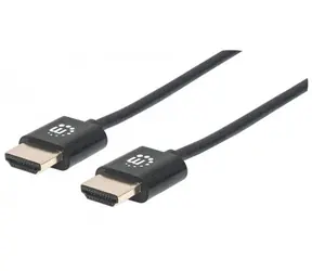 Manhattan Monitor-Anschlusskabel HDMI-Stecker auf HDMI-Stecker 0,5 m / geschirmt / Ethernet / HEC / ARC / 3D / 4K 