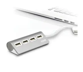 PORT CONNECT USB HUB 4X USB 3.0 grau