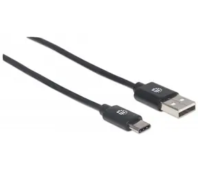 Manhattan Kabel Hi-Speed USB-C Stecker > USB 2.0 Stecker 2m / schwarz