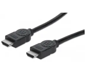 Manhattan 4K HDMI-Kabel mit Ethernet 3M schwarz / Anschluss / geschirmt 
