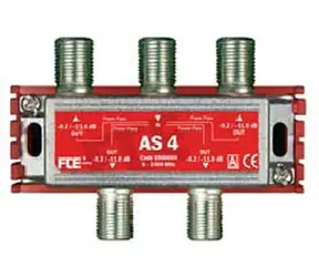 FTE -Splitter AS 4, Bereich 5-2400 MHz, F-Stecker