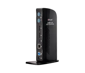 Club3D CSV-1460 Dockingstation / 2x DP / USB / Miniklinke 3,5 mm / LAN