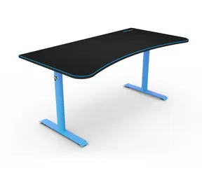 Arozzi ARENA Gaming Desk Gaming-Schreibtisch schwarz-blau / Länge: 160 cm / Höhe: 71 - 81 cm / Breite: 71 - 82 cm
