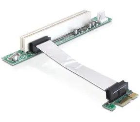 DeLock Riser-Karte PCI Express x1 > PCI 32Bit 5 V / Kabel 9cm