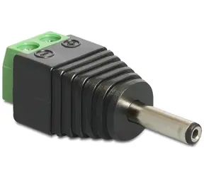 DeLock Adapter DC 1,3 x 3,5 mm Stecker > Klemmleiste 2 Pins