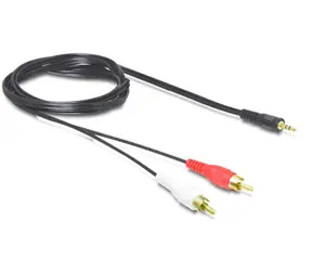 DeLock Audiokabel 3,5 mm Stereo-Klinkenstecker > 2 x Cinch-Stecker 1,5 m