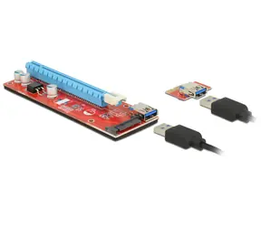 DeLock Riser-Karte PCI Express x1 > x16 mit 60 cm USB-Kabel