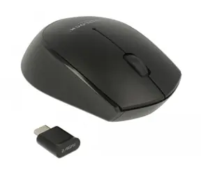 DeLock 12526 kabellose optische Maus / 1000dpi / 3 Tasten / USB Typ-C / 2,4 GHz 
