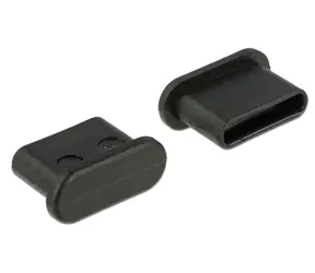 DeLock Staubstecker für USB Typ-C Buchse ohne Griff 10 Stück schwarz