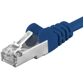 PremiumCord SFTP CAT6A 1m blau / Patchkabel / RJ45-RJ45