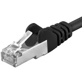 PremiumCord SFTP CAT6A 1m schwarz / Patchkabel / RJ45-RJ45