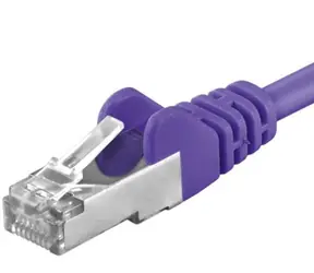 PremiumCord SFTP CAT6A 0,5m lila / Patchkabel / RJ45-RJ45