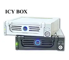 Icy Box 138SK-B schwarz / Aluminiumrahmen mit Lüfter / für SATA HDD / + HotSwap-Schublade