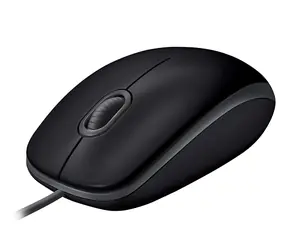 Logitech Mouse B110 Silent schwarz / optische Maus / USB / 1000dpi / 3 Tasten / 1,8m