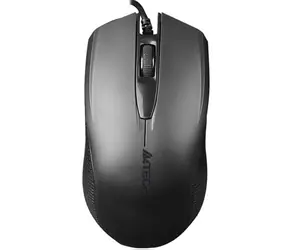 A4Tech OP-760 Schwarz / Optische Maus / 1000 DPI / V-Track / 3 Tasten / Vierwegerad / USB / 1,5 m