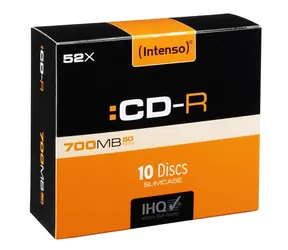 INTENSO CD- R 700MB 52x / zur Datenarchivierung / 10 Stück / Slimbox