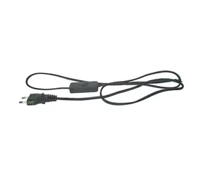 Emos Flexo-Kabel mit Schalter / PVC / 2x0,77mm / 3M / schwarz 