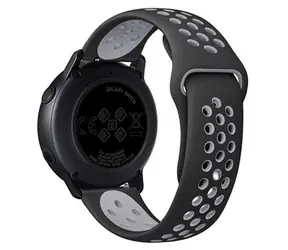 Tactical Doppel-Silikonarmband für Amazfit Pace schwarz-grau