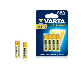 Varta Superlife Batterie AAA / 1,5V / Zink-Kohle / 4 Stück / im Blister