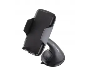 Esperanza EMH113 Beetle schwarz / Auto-Smartphone-Halterung / max. Breite 85 mm / 360° drehbar / 8 x 9 x 15 cm