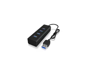 Icy Box IB-HUB1409-U3 USB-Hub schwarz / 4X USB 3.0 / mit USB 3.0 AM-Anschluss