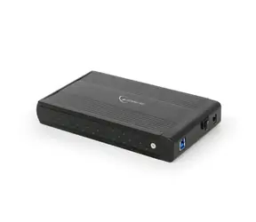 Gembird externes USB 3.0-Gehäuse für 3,5 Zoll / SATA / schwarzes Aluminium