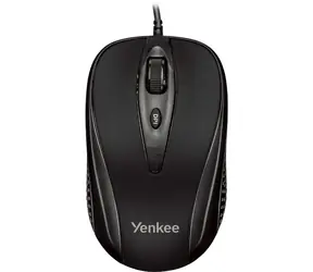 YENKEE Quito schwarz / Optische Maus / 2400 DPI / 4 Tasten / USB / 1,45 m